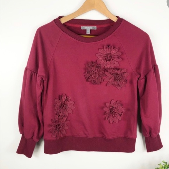 Anthropologie floral appliqué pull over - Picture 2 of 12